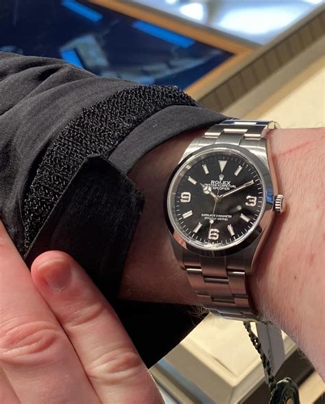 rolex explorer 2021 thickness|rolex explorer 36mm on wrist.